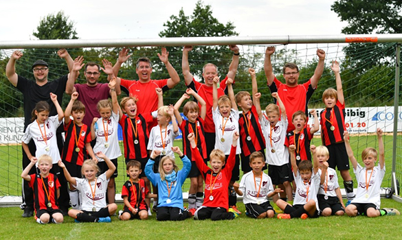 Vorfreude beflockte Trainingskleidung